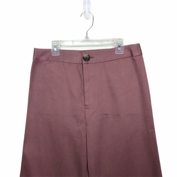 Sea New York Mauve Pink High Waist Wide Leg Sailor Pants - Picture 4 of 11